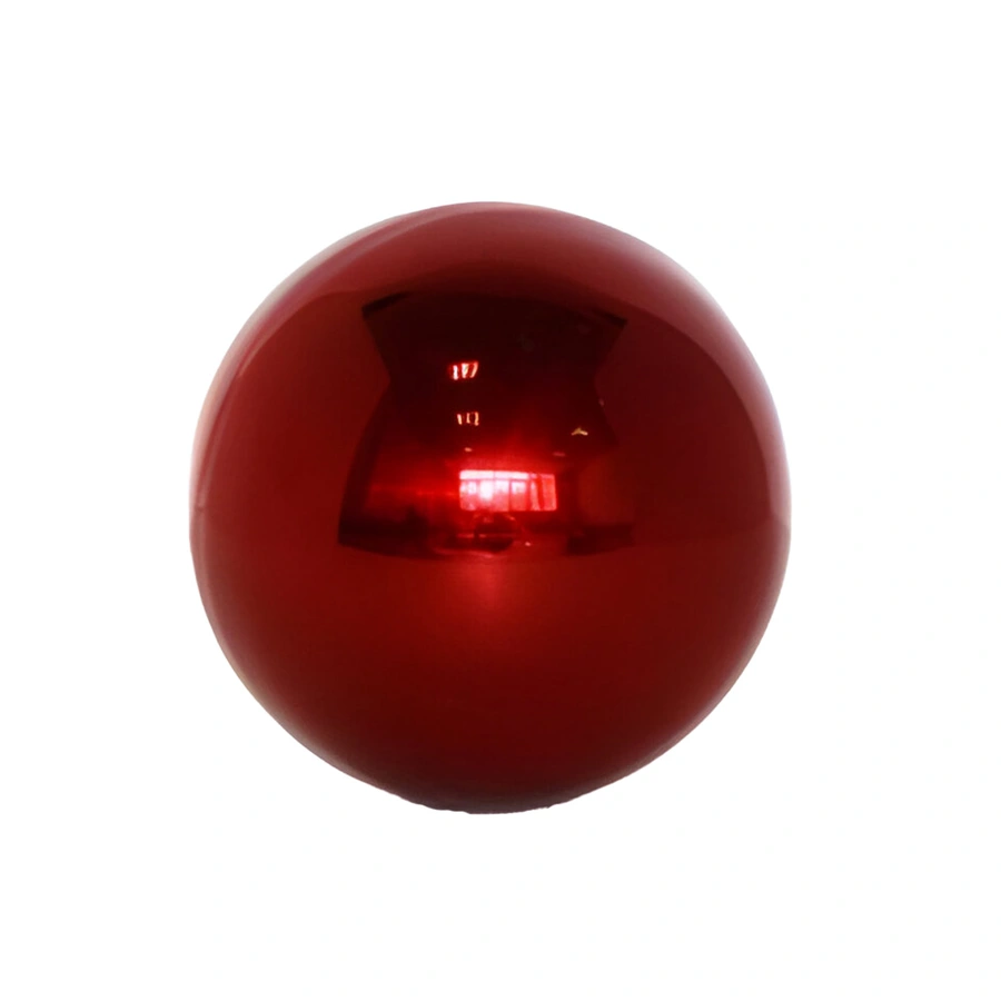 Deco Heksenbol Rood Glans Roestvrij Staal - 20 cm