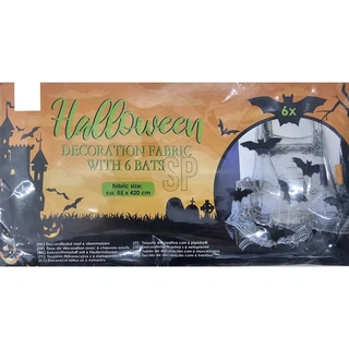 Halloween Decoratiestof met Vleermuizen - 55x420 | De Boet