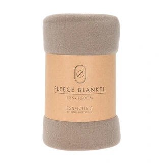 Fleece Deken 125x150 cm - Taupe - afbeelding 2