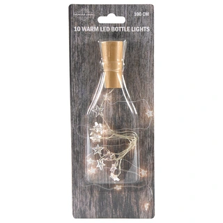 LED Draadverlichting Sterren met Kurk - 100 cm | De Boet