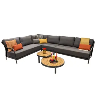 Trestino Dune Hoek Loungeset 6 dlg - Antraciet | De Boet
