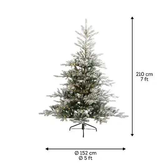 Everlands Snowy Grandis Fir LED - 210 cm - afbeelding 7