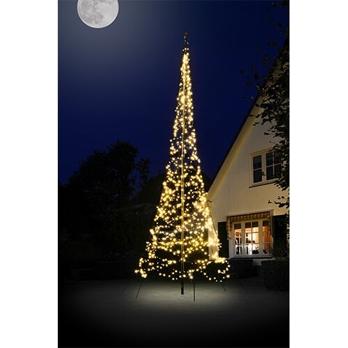 Fairybell Vlaggenmast Kerstboom Warm White 900 LED - 600 cm