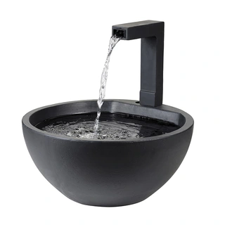 Fontein Schaal met kraan - Zwart | Tuincentrum De Boet