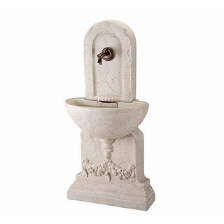Fontein Wand met kraan - Wit | Tuincentrum De Boet