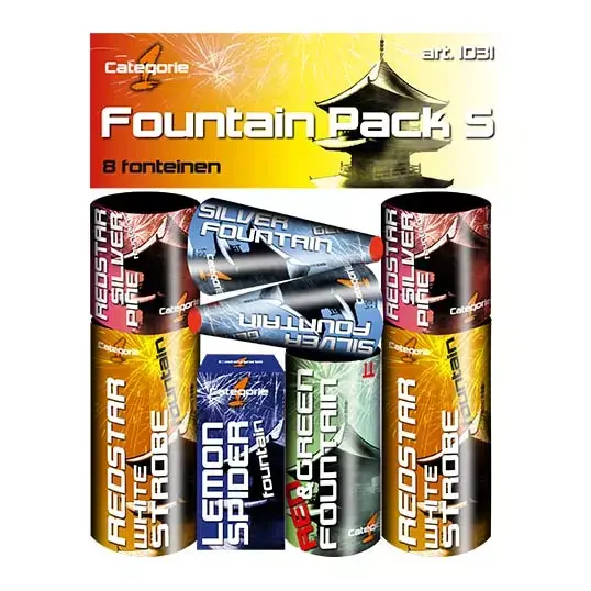 Categorie1 Vuurwerk Fountain Pack S 8-Delig