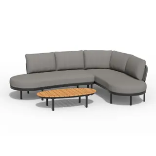 Tierra Outdoor Fumanu Hoek Loungeset - Charcoal | De Boet