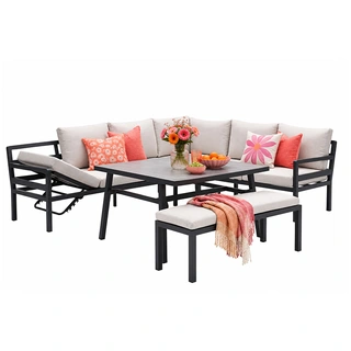 Garden Impressions Corsica Lounge- diningset Rechts - Desert Sand