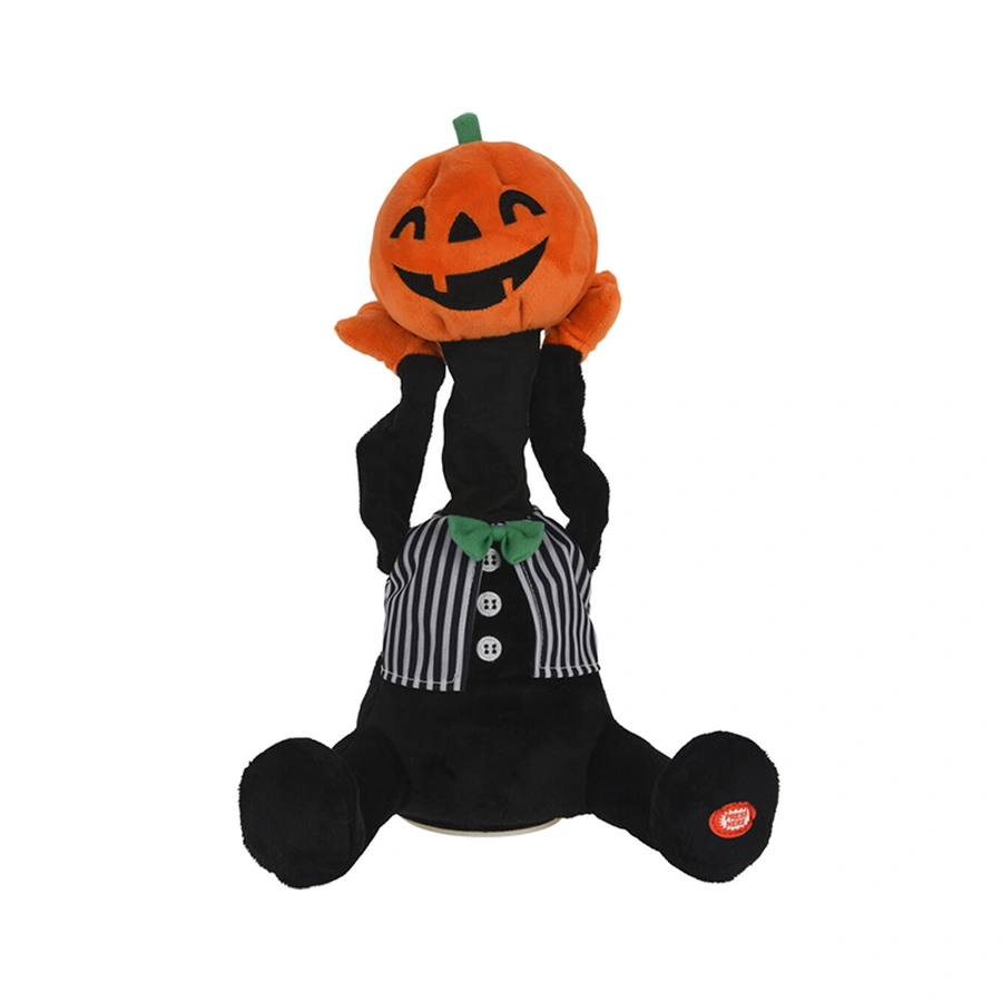 Halloween Figuur Pompoen Pluche - 28 cm - afbeelding 1