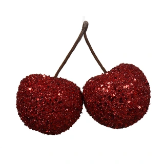 Bessen Rood met Glitters - 24 cm