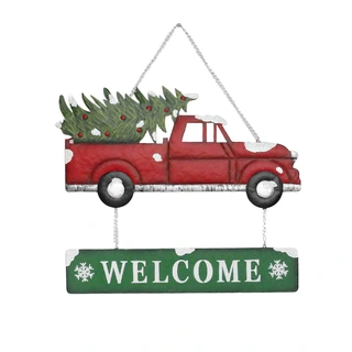 Wanddeco Kerst Auto met Boom | De Boet