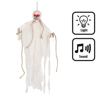 Halloween Hangende Skeleton Ghost - 55 cm | De Boet