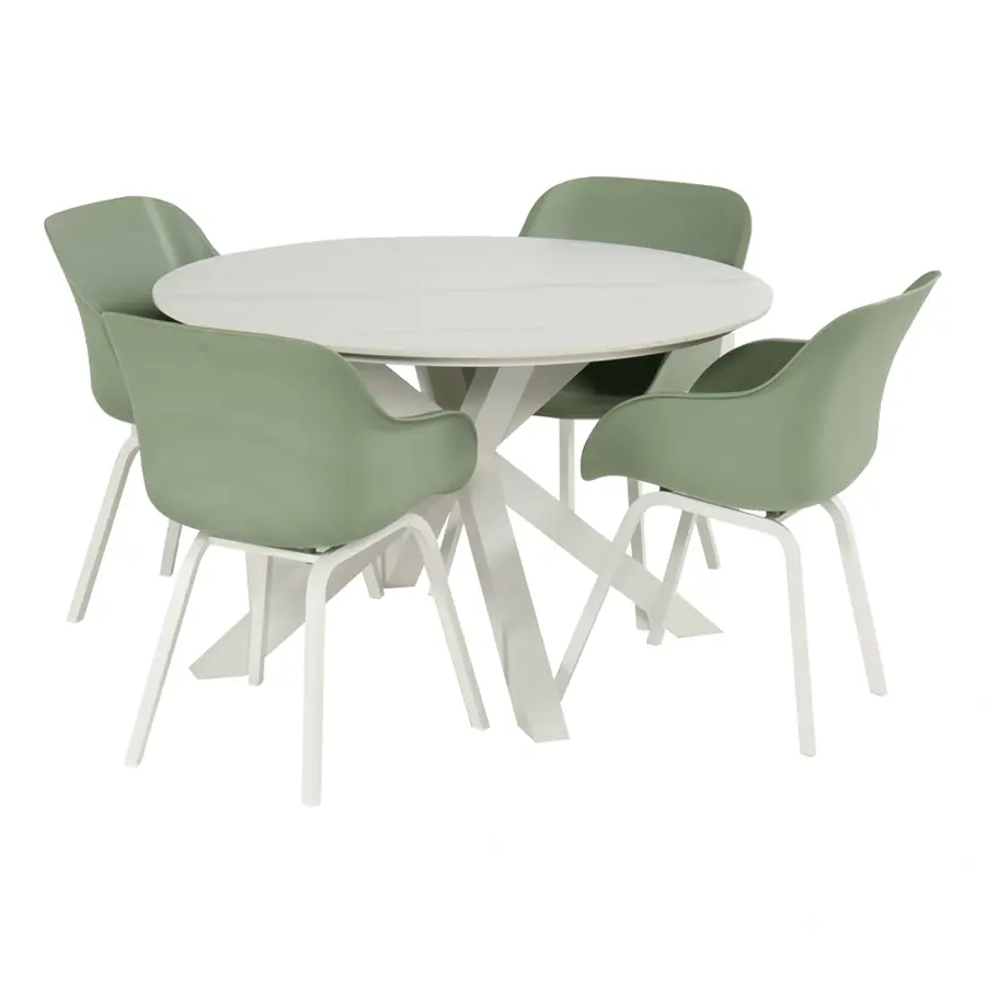 Hartman Le Soleil Element Dining Tuinstoel - Wit/Groen - afbeelding 7