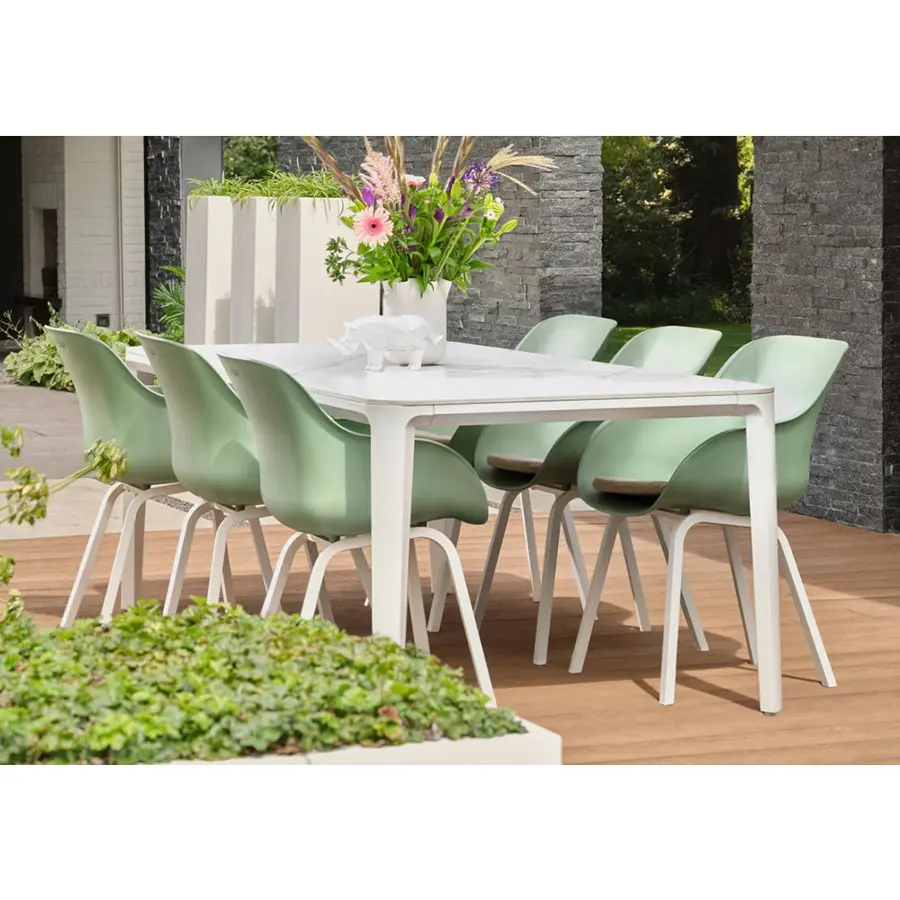 Hartman Le Soleil Element Dining Tuinstoel - Wit/Groen - afbeelding 9