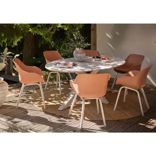 Hartman Le Soleil Element Dining Tuinstoel - Wit/Roze - afbeelding 7