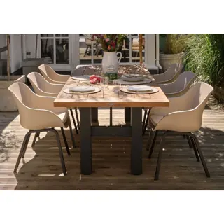 Hartman Le Soleil Element Dining Tuinstoel - Zwart/Taupe - afbeelding 6