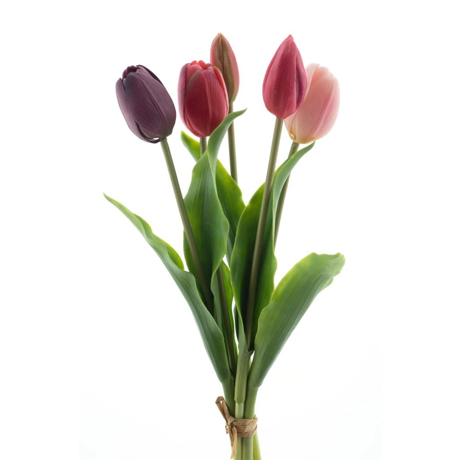 Bosje Kunst Tulpen Florence x5 Purple/Beauty Combo - 36 cm