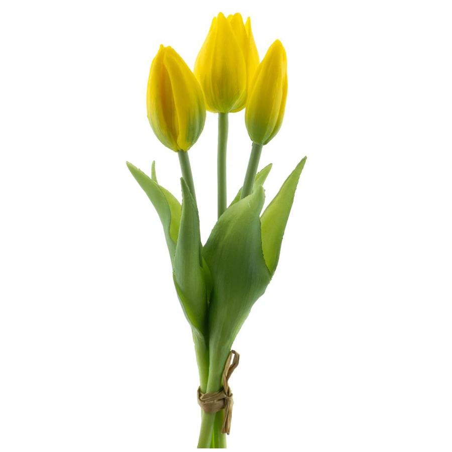 Bosje Kunst Tulpen Holland x3 Yellow - 25 cm