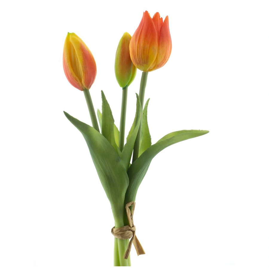 Bosje Kunst Tulpen Holland x3 Oranje - 25 cm