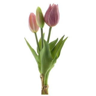 Bosje Kunst Tulpen Holland x3 Pink - 25 cm