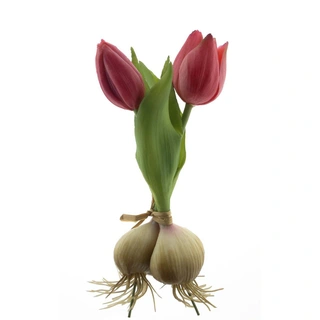 Kunst Tulpen met Bol x2 Beauty - 18 cm