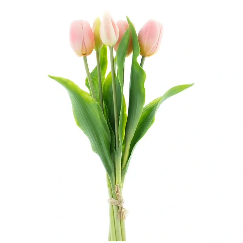 Bosje kunst tulpen Holland  X5 pink 36cm - afbeelding 1