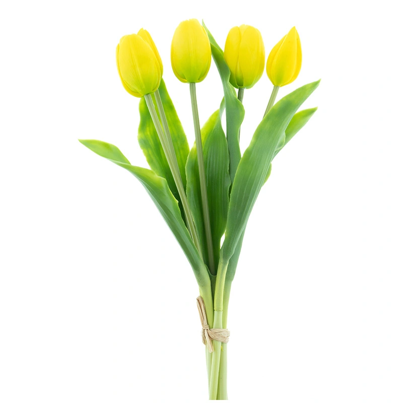 Bosje kunst tulpen Holland  X5 yellow 36cm