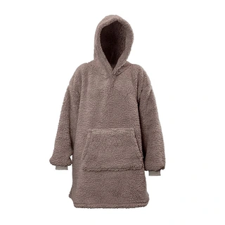 Unique Living Hoodie Teddy - Taupe | De Boet
