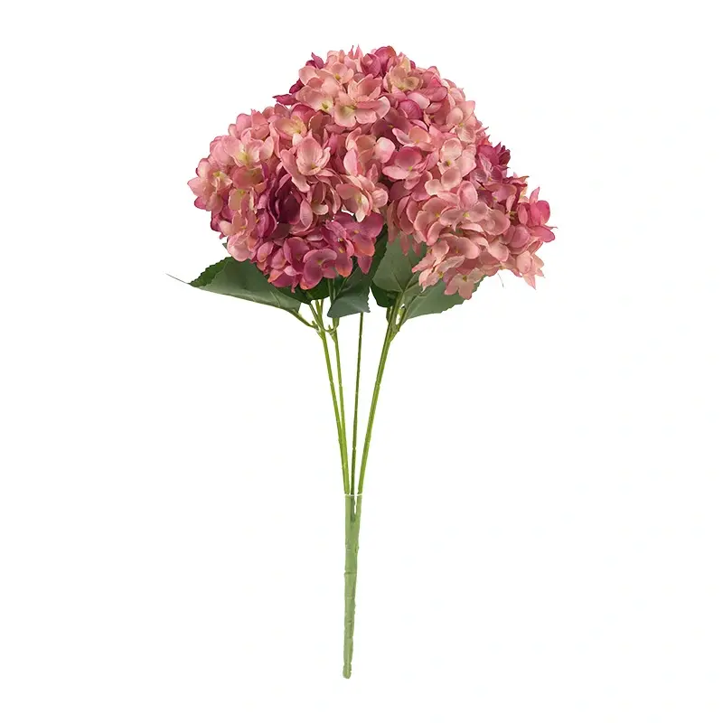 Kunstbloem Hortensia 47 cm - Rood/Paars