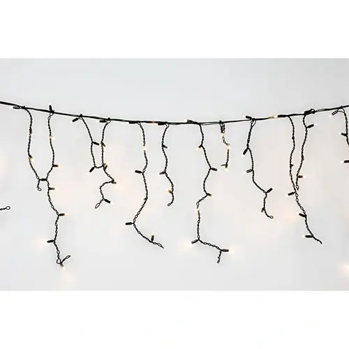 Winglinks Ijspegelverlichting 200x70 cm Zwart - Warm Wit - afbeelding 1