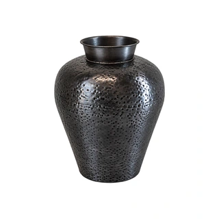 Vase alumunium Round Iron L - 39x51 cm | De Boet