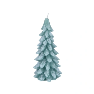 Kerstkaars Wax Boom met Sneeuw Groen - 20 cm - afbeelding 1