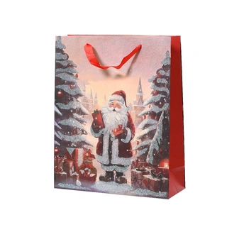 Kerst Giftbag Kerstman - 12x30x42 cm