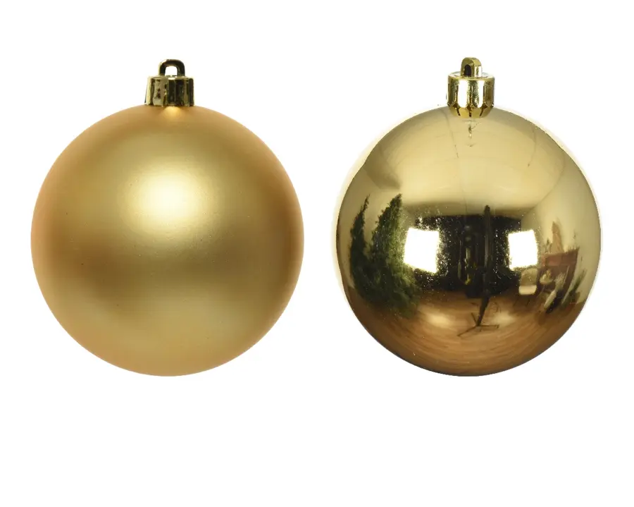 Kerstballen Mix 16 st. - Licht Goud - afbeelding 2