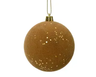 Kerstbal Glitter - Gember