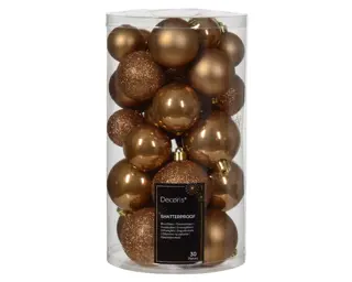 Kerstballen Mix 30 st. - Gember