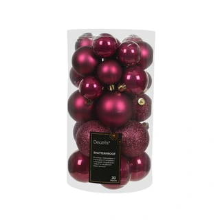 Kerstballen Mix 30 st. - Granaatappel - afbeelding 1