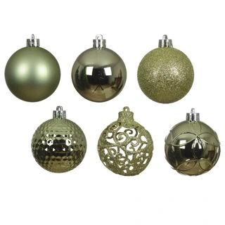 Kerstballen Mix 37 st. - Groene Thee - afbeelding 2