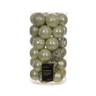 Kerstballen Mix 37 st. - Wit Mint - afbeelding 1