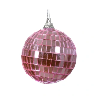 Kerstbal Foam Discobal Roze - Ø6 cm