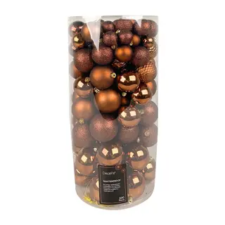 Kerstballen Mix 100 st. - Espresso