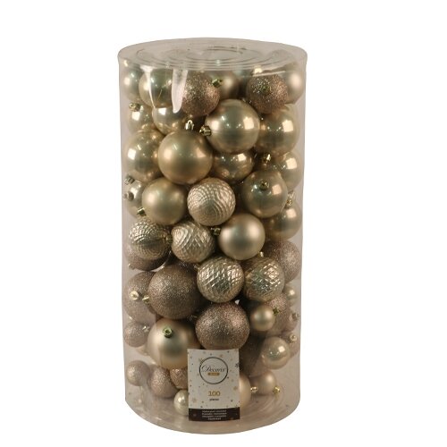 Kerstballen Mix 100 st. - Parel