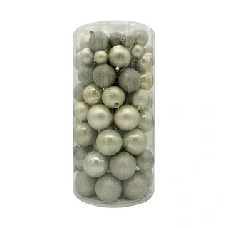 Kerstballen Mix 100 st. - Wit Mint