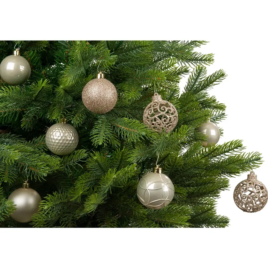 Kerstballen Mix 37 st. - Parel - afbeelding 2