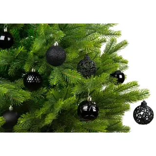 Kerstballen Mix 37 st. - Zwart - afbeelding 2