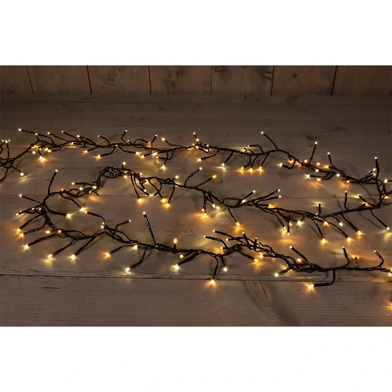 Kerstboom Clusterverlichting 12,5 m Zwart - Luxury