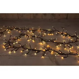 Kerstboom Clusterverlichting 12,5 m Zwart - Luxury