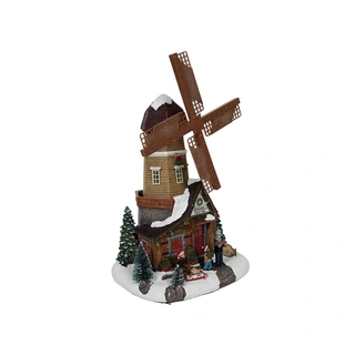 Kerstdorp Kerstmolen LED - 34 cm