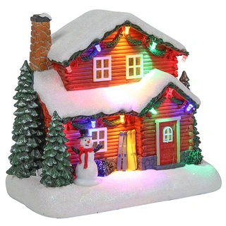 Kersthuis LED - 18 cm | Tuincentrum De Boet