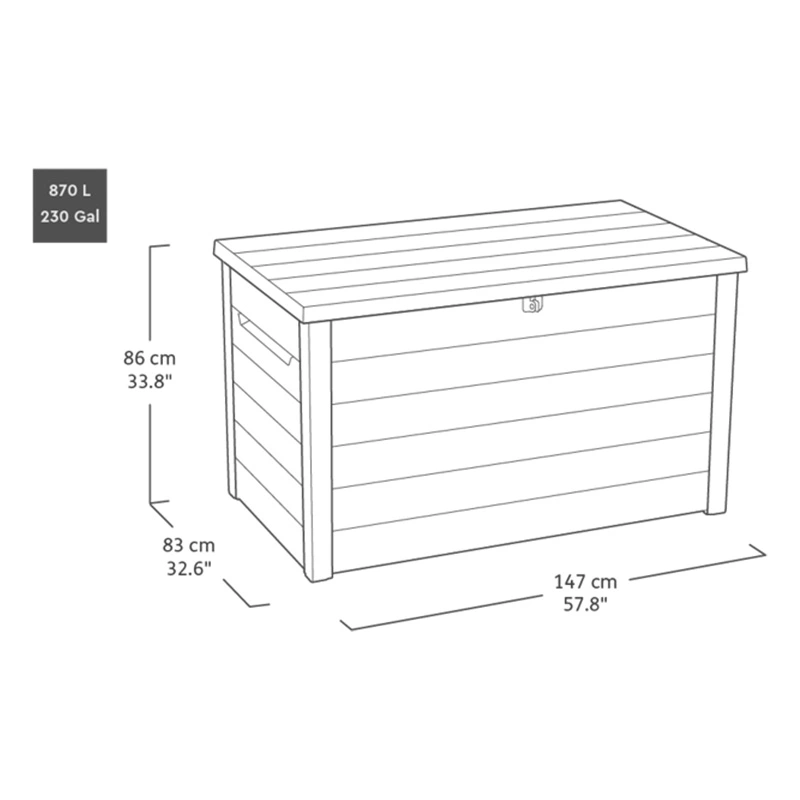 Keter Opbergbox Ontario - 147x83x86 cm - afbeelding 5